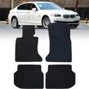 GXARTS 4 PCS Both Front & Rear Floor Mats Carpet Black Velour Compatible with BMW F10 5-Series 2011 2012 2013 2014 2015 2016 Anti- Slip