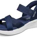 Skechers womens Ultra Flex 3.0 Sandal Never Better, Navy Size 8.5