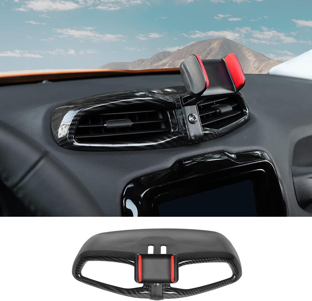 Car Dashboard Air Vent Phone Holder Mount for Jeep Renegade 2015-2021 (Carbon Fiber Texture)