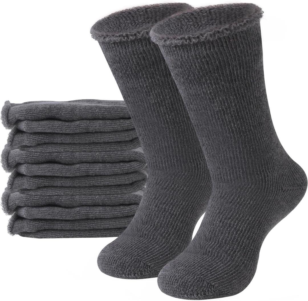 Sunew 4 Pairs Thermal Socks Skiing Snowboarding Hiking Mens Womens 7X Warmer Winter Crew Boot Socks