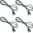Litever Extension Cable 20 awg 3.3 ft, Extra for Litever LL-008 Series Under Cabinet Lights.5.5mm x 2.1mm DC Plugs, Male to Female, for 5~24VDC LED Light Strips, CCTV; Extension Jumper Cord-(4-Pack)