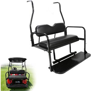 ECOTRIC Rear Flip Folding Seat Compatible with 2000.5-Up Club Car DS Model Golf Cart 400 lbs Weight Capacity-2 Packages