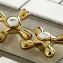 Kingston Brass KS3127AX 8-Inch Center Wall Mount Bathroom Faucet, Brushed Brass