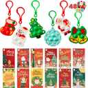 JOYIN 48 PCS Christmas Pop Fidget Toys with Cards, Xmas Pop Game, Party Favors for Kids, Christmas Stocking Stuffers, Goodies Bag Fillers for Children Adults Anxiety Stress Reliever Office Desk