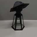 WISBEAM Outdoor Post Light, Pole Lantern, E26 Base 60W Max, Aluminum Housing Plus Glass, Wet Location Rated, ETL Qualified, Bulbs not Included, Black (1 Pack)