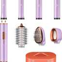 7-in-1 Negative ion Hair Dryer, air Styler Set, Coanda Effect auto Curling Iron, straightening Smoothing Brush, Constant Temperature no Heat Damage, with Premium Leather Storage case