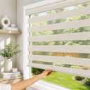 CHICOLOGY Zebra Blinds Cordless, Light Filtering, Tan Shade, 23W x 72H, 23"W x 71"H