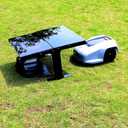 Robot Lawn Mower Garage, Outdoor robot lawn Mower Cover, Heavy Duty Black Acrylic, UV Protection Waterproof, 33" x 26" x 16", Universal Fit robot mower shelter