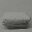 Heavyweight No Hooks Required Dotted Waffle Weave Shower Curtain with Snap in Liner -Stall 54W x 80H,Hotel Grade,Spa Like Bath Curtain,White