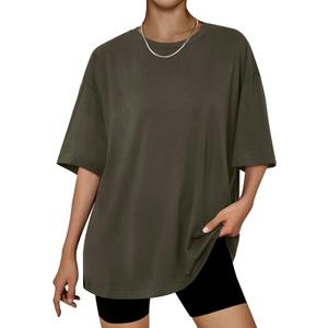 Trendy Queen Womens Oversized Summer T Shirts Fashion Workout Plus Size Tops Short Sleeve Beach Vacation Gym Clothes 2025(3XL)