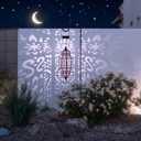 18 Inch High Large Hanging Solar Lights Outdoor Garden Decor, Decorative Waterproof Plastic Moroccan Solar Lantern Lamp, Outside Decorations for Patio Yard Porch Decor, Gardening Gifts for Women Mom