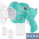 Onory 1 Pack Bubble Gun Machine for Kids, Bubble Gun with Bubble Solutions for Boys Girls, Bubble Blaster for Summer Toy, Party Favors, Outdoor & Indoor Activity, Birthday Gift, Bubble Blower (Green)