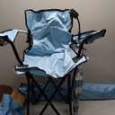 Anglechic 2 Pack Beach Chair with Umbrella for Adults Outdoor, Light Blue