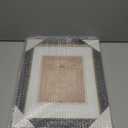 11x14 Mahogany with Rustic Gold Trim Vintage Picture Frame, Matted for 8x10 Photos or Art Works, 1.5 in Wide Frame Border Real Glass Cover, Bronze Inner