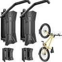 monTEK Bike Wall Mount for 4.5" Tire Width, Swivel Bike Wall Hanger Holds Up to 77lbs, Space-Saving Bike Rack Garage, Heavy Duty Bike Storage for Bedroom Home Office, 2 Pack