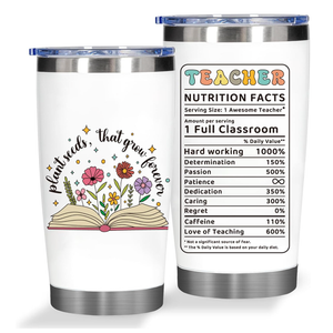 Teacher Appreciation Gifts for Women - Christmas, End of Year, Retirement, Thank You - 20 Oz Tumbler