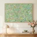 Framed Green Abstract Wall Art, Modern Canvas Prints Paintings for Walls, Contemporary Minimalist Colorful Brushstroke Pictures for Living Room Dining Bedroom Office Hallway Wall Decor 36x24 In