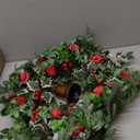 30inch Christmas Wreath, Artificial Winter Wreaths for Front Door with Bell Pinecone Berries for Outdoor Indoor Wall Tree Table Farmhouse Holiday Wedding Birthday Party Decorations