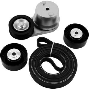 GLOCRORET 90K-38172 Serpentine Belt Tensioner Kit Fit for 2002-2010 Chevy Silverado 2500/3500, for 2002-2010 GMC Sierra 2500/3500 6.6L V8, Replace# 38172 36310 K061195HD