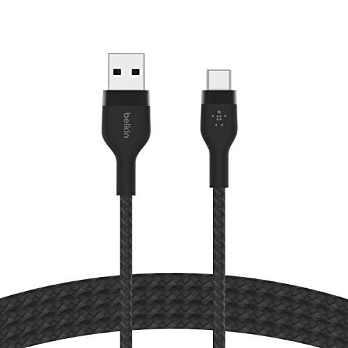 Belkin BoostCharge Pro Flex Braided USB-C to USB-A Cable (2M/6.6FT), Type C to A Cable USB-C USB-IF Certified Fast Charging Cable for iPhone 16 Series, iPad Pro, Galaxy S25, Note, Pixel & More - Black Belkin BoostCharge Pro Flex Braided USB-C to USB-A Cable (2M/6.6FT), Type C to A Cable USB-C USB-IF Certified Fast Charging Cable for iPhone 16 Series, iPad Pro, Galaxy S25, Note, Pixel & More - Black