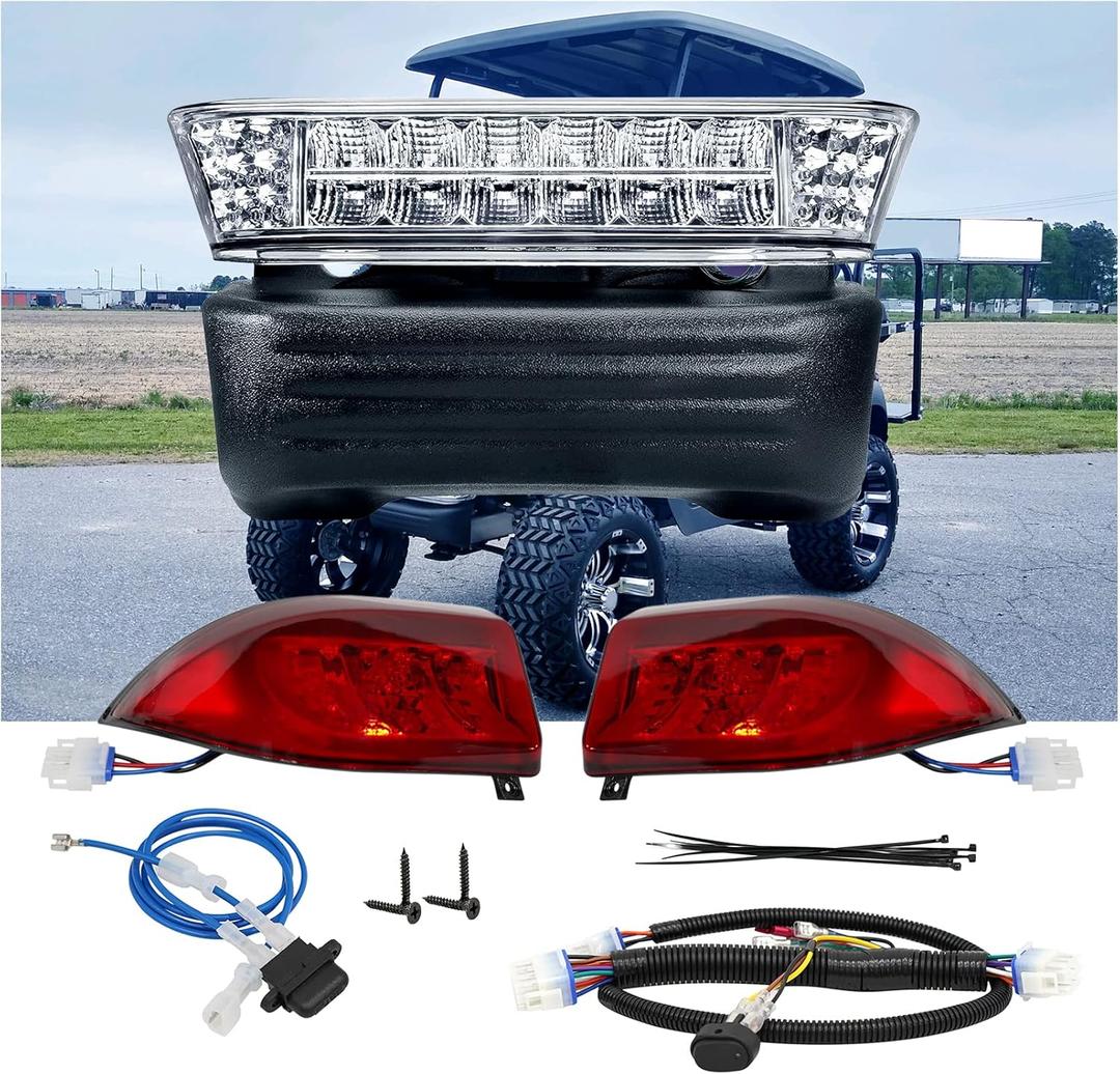 Club Car Precedent LED Light Kit with Head & Tail Lights - Fit for 2004-Up Golf Carts