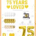 75th Birthday Decorations for Men and Women Gold Party Decorations