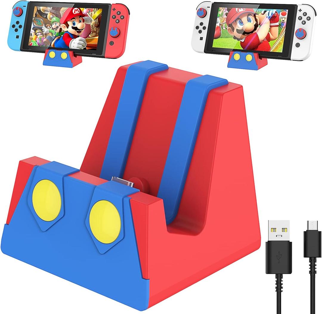 HEIYING Switch Charging Dock for Nintendo Switch/Lite/OLED, Portable Charger Base Stand with Type C Port for Easy Console Charging