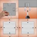 16pcs Drywall Repair Clips, Stainless Steel Dry Wall Fastener Clip with 32 Screws Patch Kit for Repairing Damaged Walls Fits 1/2" and 5/8" Panels (Silver)