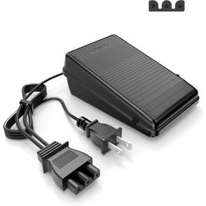 Foot Pedal Power Cord Replacement for Singer Sewing Machine, D Shape Plug Compatible with Singer 4452 4432 4423 4411 5554 5532 5523 5511 m1150 m1500 m2100(359102-001)