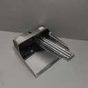 Cabilock Stainless Steel Upright Dustpan with Long Handle Heavy Duty Metal Dust Pan for Home Cleaning Floor Debris Removal 28.34X10.03X8.54 Inches No Bent Over Garbage Shovel