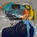 Hylaea Unisex Non Slip Socks with Grip for Yoga, Hospital, Pilates, Barre | Ankle, Cushioned (Small-Medium, 3 Pairs Dark Blue Green)