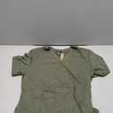 TICTICMIMI Women's V Neck Summer Tops Casual Short Sleeve T Shirts Basic Loose Fit Dressy Tees, Army Green,Large 