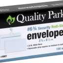 Quality Park #6 3/4 Self-Seal Security Envelopes, Security Tint and Pattern, Redi-Strip Closure, 24-lb White Wove, 3-5/8 x 6-1/2, 100/Box (QUA10417)