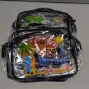 Y1tvei 2Pcs Summer Coconut Tree Beach Survival Kit Cosmetic Bag Clear PVC Plastic Transparent Makeup Toiletry Bag Portable Waterproof Seaside Travel Pouch Organizer with Zipper for Women Lady Coast