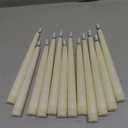 Baquler 12 Pcs Flameless Taper Candles LED Taper Candles Flickering Bulk Ivory LED Candlestick for Easter Wedding Church Halloween Christmas Party Decor Table Centerpiece, 8.5 in, No Batteries