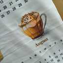 2026 Coffee Calendar Tapestry, 70x100cm Drink Wall Hanging, Modern Home Decor with Hook & 3M Adhesive for Kitchen Office Coffee Bar