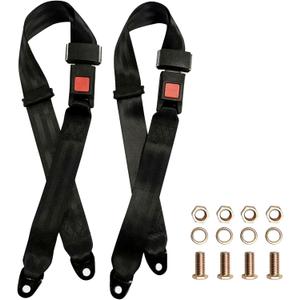 Universal Seatbelt Kit for Golf Cart, Go Kart, UTV, EZGO, Yamaha, Club Car Seat Belt Kit (2 Pack)