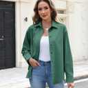 Susclude Button Down Shirts for Women Long Sleeve Womens Dress Shirts Wrinkle-Free Collared Fall Work Business Casual Tops (S)