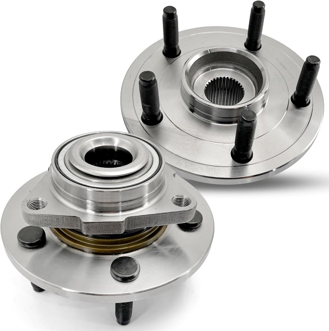 Pair 515072 Front Wheel Bearing Hub Assembly Compatible with Dodge Ram 1500 2002 2003 2004 2005 2006 2007 2008 Hub Bearing Front, RWD/4WD Only, 5 Lugs (OE Size)
