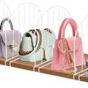 Closet Organizers and Storage, 8 Pack 12'' Extra Tall Shelf Dividers, Metal Closet Dividers Shelf Organizer for Wood Shelves, Linen Closet Organization Separators for Purse Handbag Sweater Clothes