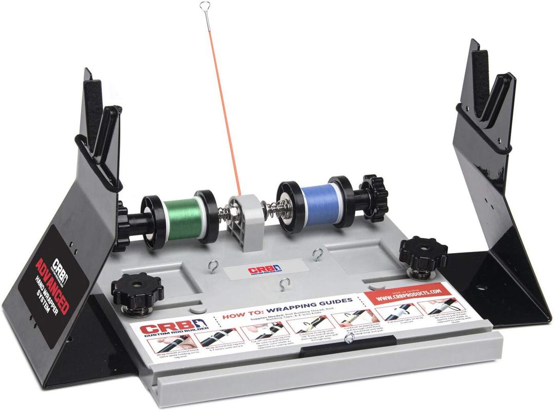 CRB Advanced Hand Wrapper System  2 Spool Thread Tensioner & Rod Stand for Rod Building