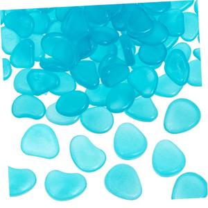 100Pcs Luminous Aquarium Pebbles Glowing Garden Stones for Aquariums Walkways and Landscape Decor Lake for Potted Plants and Outdoor Lighting