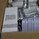 WELLIFE 700 Pieces Silver Plastic Dinnerware Set for 100 Guests - Includes Plates, Cups, Napkins, and Disposable Cutlery - Elegant White & Silver Design, Perfect for Parties and Events