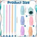 ReliThick 100 Pcs Pastel #2 HB Pencils with Erasers Caps Set, 50 Macaron Unsharpened Pencils Bulk and 50 Matching Top Erasers for Back to School Teacher Classrooms Writing Drawing Reward Supplies