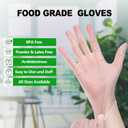 Disposable Vinyl Gloves, Food Safe, Latex-Free Powder-Free Clear Plastic Gloves for Cooking, House Clean, Food Prep (Medium)