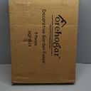 Decorative Metal Garden Fence 18 in H x 10 ft L, Small Border Roman Column Deco, Barrier Fencing for Yard Flower Bed Lawn Landscape Outdoor, 5 Panels + 6 Stakes Black