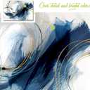 Wall Art Canvas Abstract Art Paintings Blue Fantasy Colorful Graffiti on White Background Modern Artwork Decor for Living Room Bedroom Kitchen 24x16in