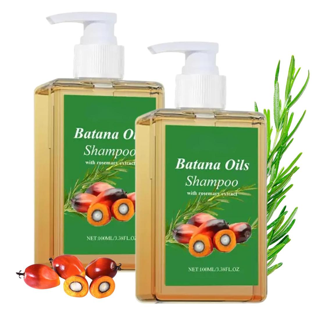 2Pcs Batana Oil Shampoo, Rosemary Oil Shampoo, 100% Batana Oil with Rosemary Extract, Shampoos De Batana Para La Caida Del Cabello, Nourishes and Regenerates for Hair Growth, Suitable for Men & Women