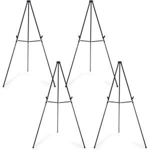 Falling in Art 70" Adjustable Aluminum Display Easel Stand 4 Pack, Versatile Presentations Tripod Easel Stand, Lightweight and Sturdy for Art Shows, Exhibitions, and Studios, Holds 20 lbs