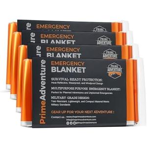 Prime Adventure Emergency Thermal Blanket (Pack of 5)